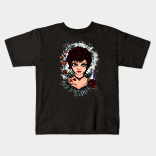 Witchy anime girl, spooky cute portrait Kids T-Shirt